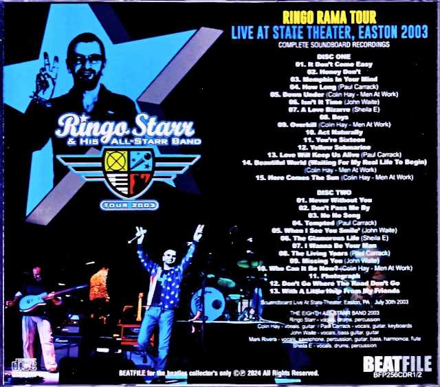 Ringo Starr & His All-Starr Band Ringo Starr/PA,USA 2003 Complete