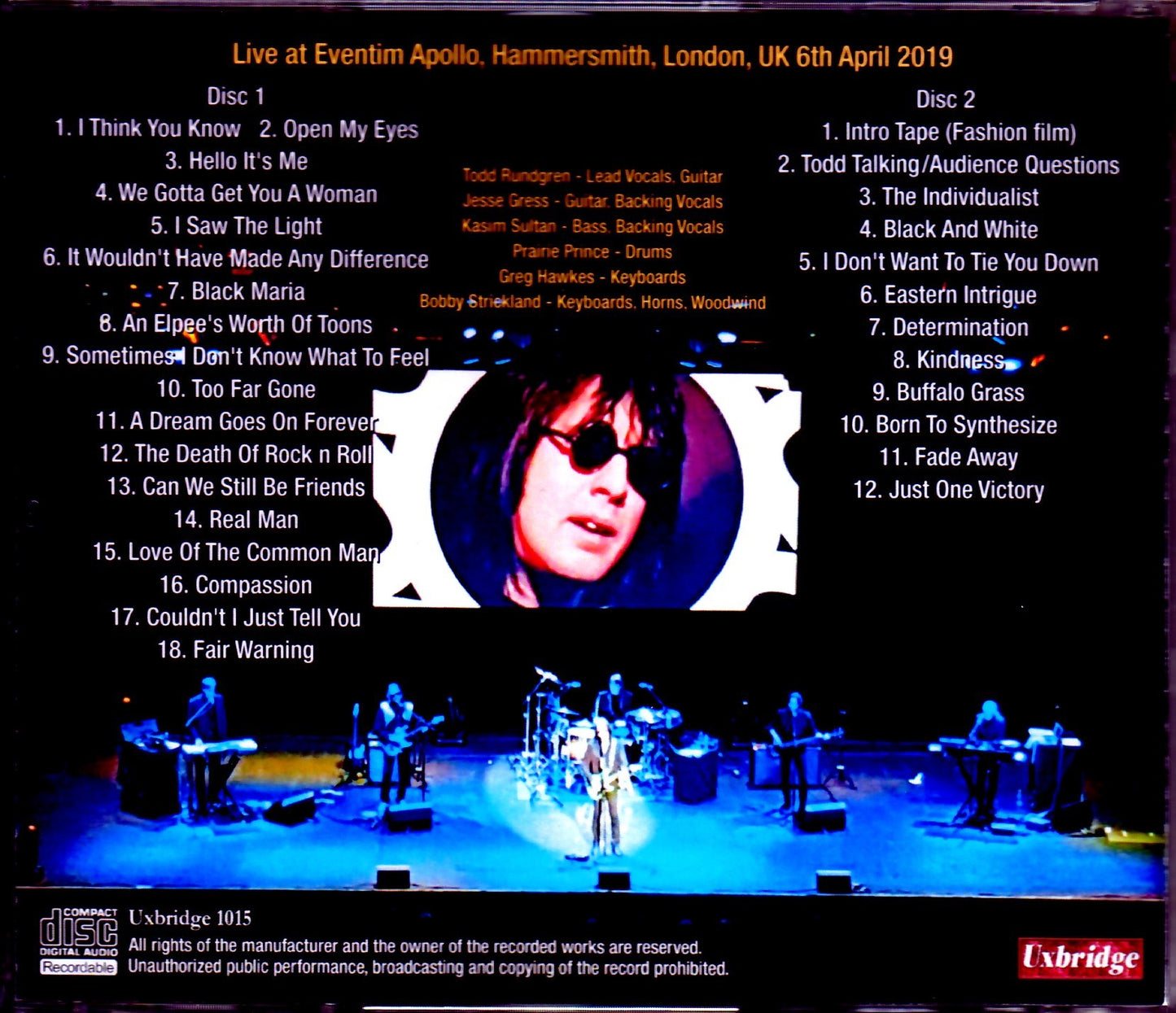Todd Rundgren/London,UK 2019