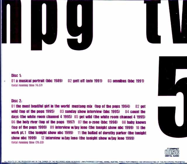Prince/BBC Rare Tracks NPG TV Channel Edition