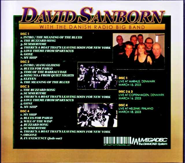 David Sanborn/Music of Gil Evans Denmark 2003 3Days FM Broadcast Edition