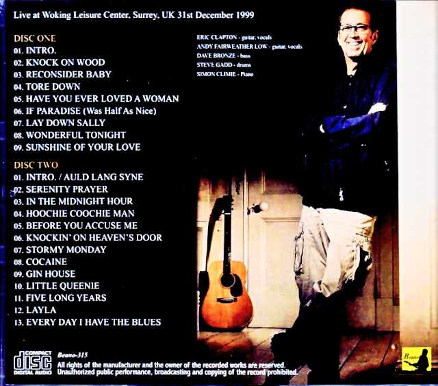 Eric Clapton/England,UK 12.31.1999 Complete Upgrade