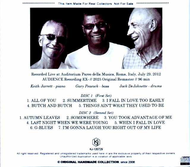 Keith Jarrett Trio Keith Jarrett/Italy 07.29.2012