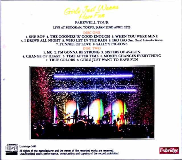 Cyndi Lauper/Tokyo,Japan 4.22.2025 Complete