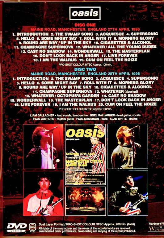 Oasis/England,UK 1996 2Days Complete Dual Layer Version