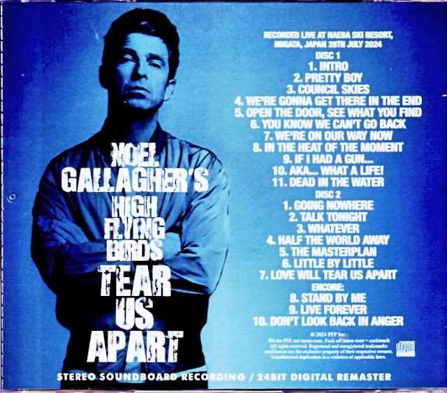 Noel Gallagher's High Flying Birds Noel Gallagher/Niigata,Japan 2024 Complete Soundboard Edition
