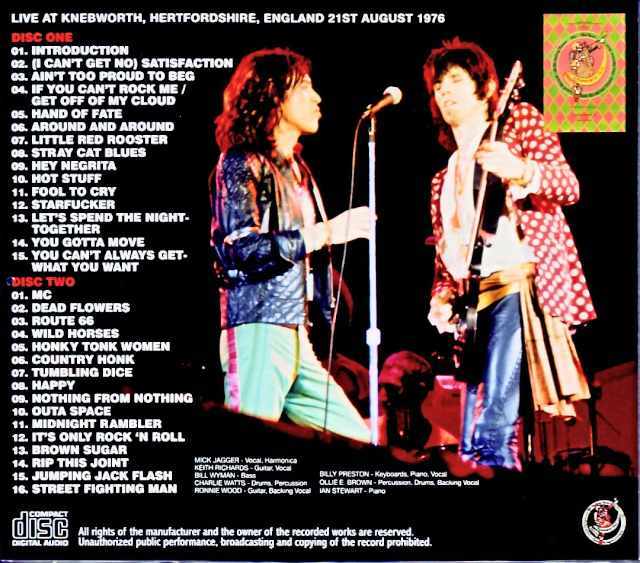 Rolling Stones/England, UK 1976 Complete Soundboard Audience Matrix Edition
