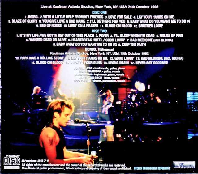 Bon Jovi / NY, USA 10.24.1992 Complete Soundboard Edition