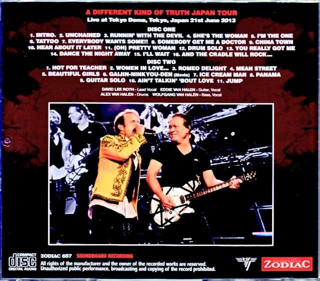Van Halen/Tokyo,Japan 2013 Complete Soundboard Edition