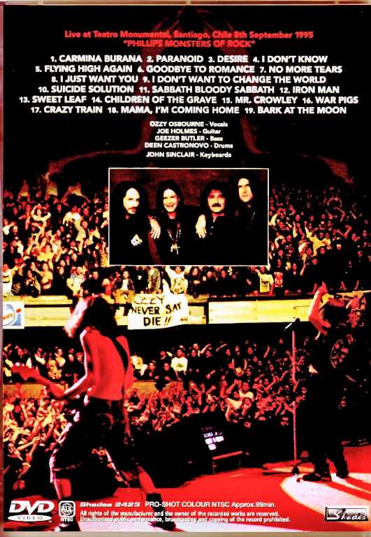 Ozzy Osbourne/Chile 09.08.1995 Complete Multi-Cam Edition