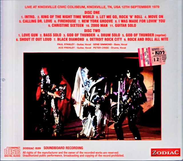 Kiss/TN,USA 09.12.1979 Soundboard Edition