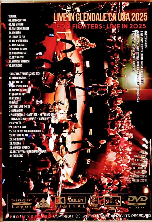 Foo Fighters/CA,USA 2025 & more Multi-Cam Edition