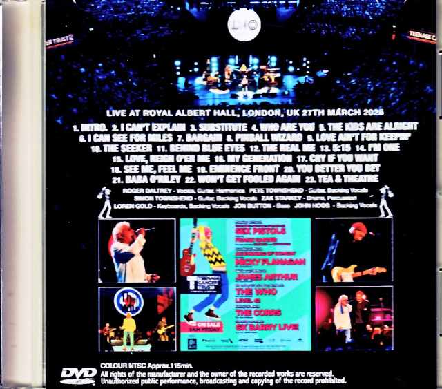 Who,The Who/London,UK 3.27.2025 Complete Jewel Version