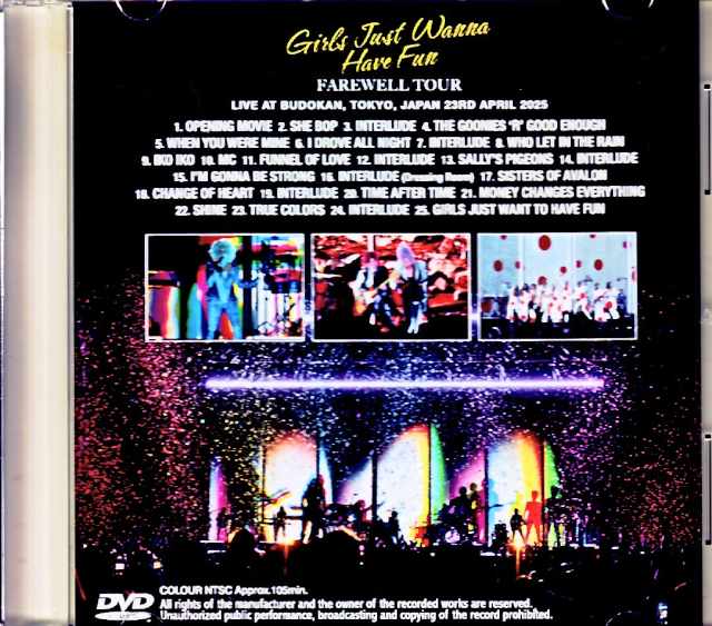 Cyndi Lauper/Tokyo,Japan 4.23.2025 Complete Jewel Version