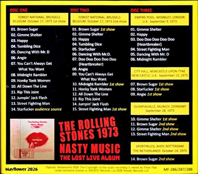 Rolling Stones/Nasty Music Lost Live Album 1973