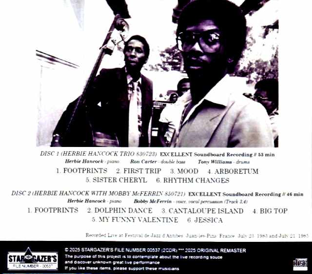 Herbie Hancock Trio Bobby McFerrin Tony Williams Herbie Hancock Bobby McFerrin/France 1983 FM Broadcast Edition & more