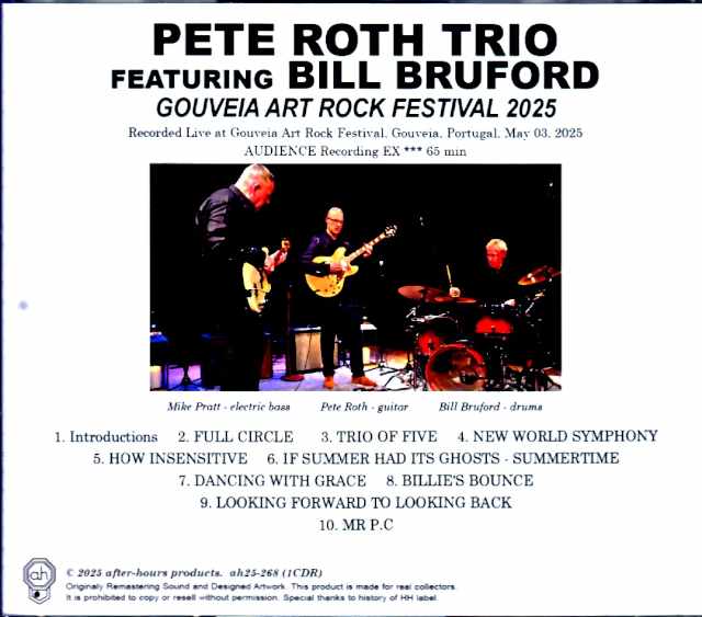 Pete Roth Trio Bill Bruford Pete Roth Bill Bruford/Portugal 2025 Complete