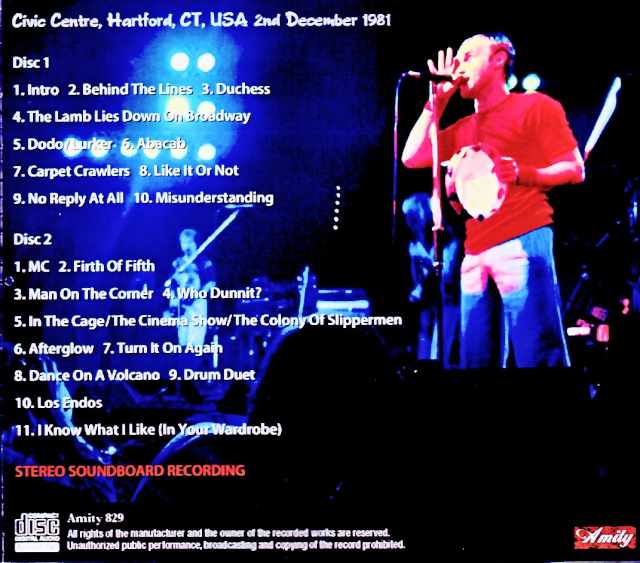 Genesis/CT,USA 12.02.1981 Complete Soundboard Edition