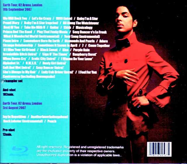 Prince/London,UK 09.09.2007 Blu-Ray Version