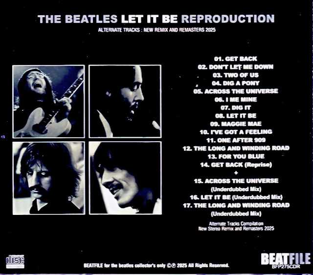 Beatles/Let it Be Alternate Tracks Compilation New Stereo Remix and Remasters