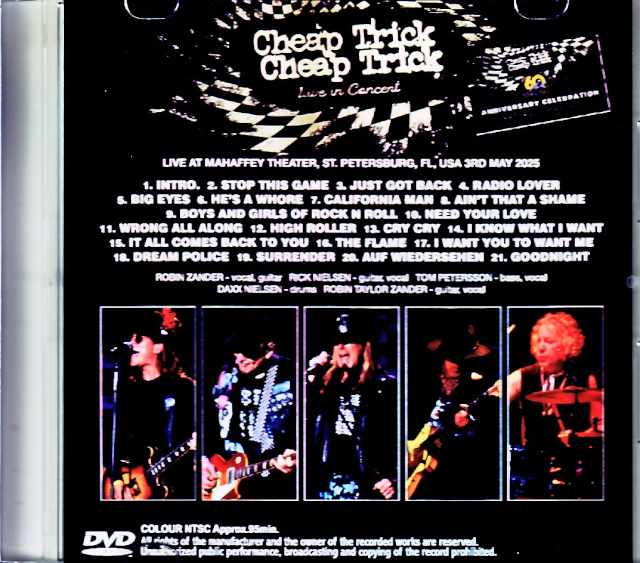 Cheap Trick / FL, USA 2025 Complete Jewel Version