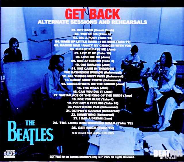 Beatles/Get Back Alternate Sessions and Rehearsals