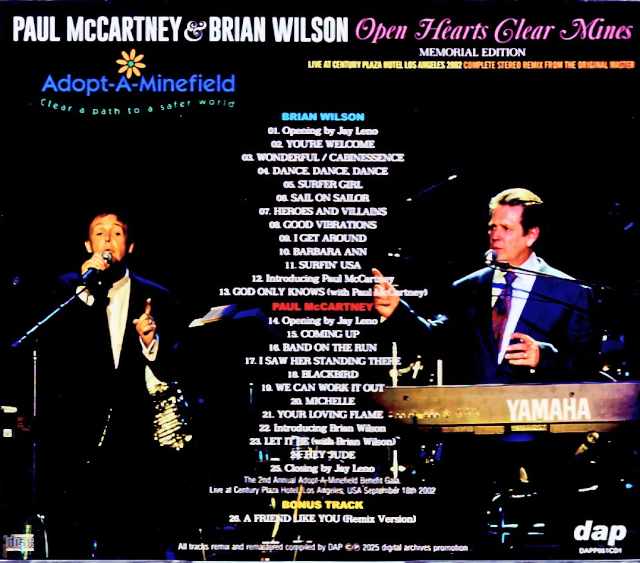 Paul McCartney Brian Wilson Paul McCartney Brian Wilson/CA,USA 09.18.2002 Complete Memorial Edition