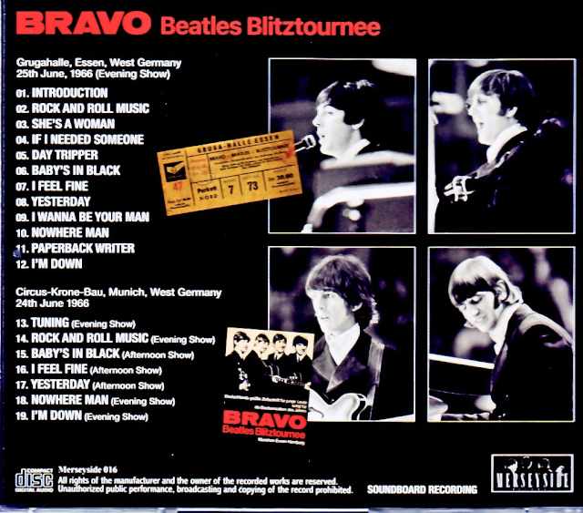 Beatles/West Germany 1966 2 Days Complete Soundboard Edition