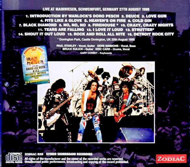 Kiss/Germany 08.27.1988 Soundboard Edition