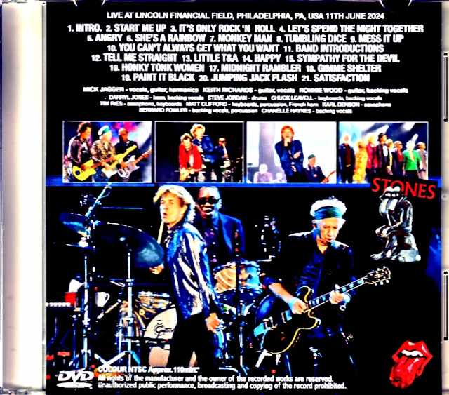 Rolling Stones/PA,USA 2024 Complete Jewel Version