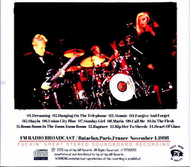 Blondie/France 11.04.1998 FM Broadcast Edition