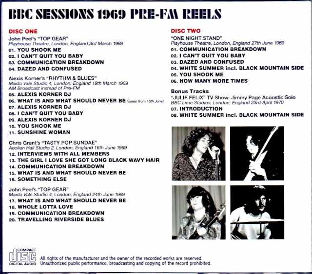 Led Zeppelin/BBC Sessions 1969 Pre-FM Reel Edition