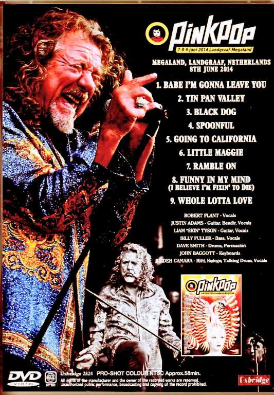 Robert Plant Robert Plant/Netherlands 2014 Multi-Cam Shot Edition