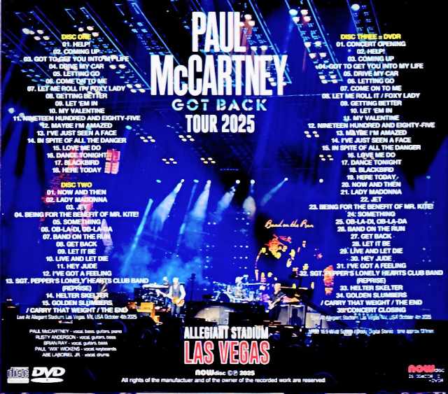 Paul McCartney/NV,USA 2025 S & V Compete