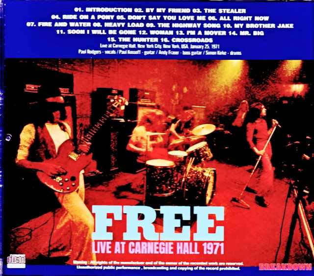 Free / NY,USA 01.25.1971 Complete