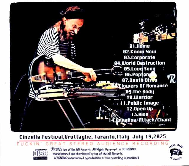 Public Image Limited / Italy 07.19.2025 Complete