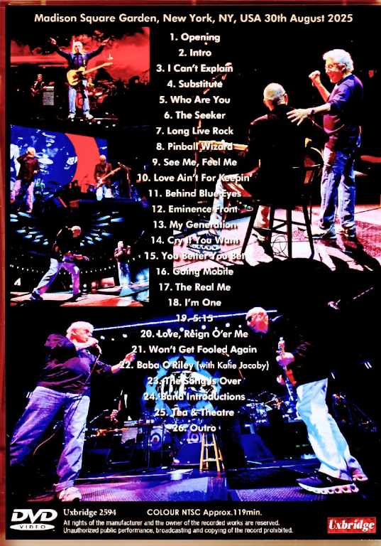 The Who/NY,USA 08.30.2025 Complete
