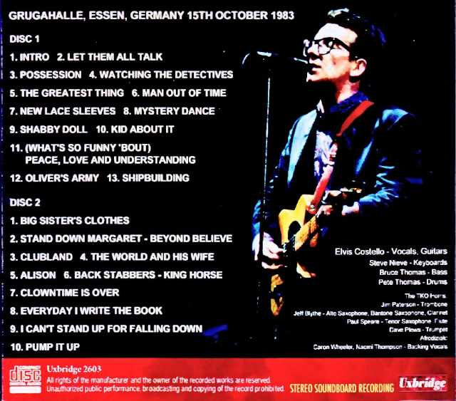 Elvis Costello and the Attractions Elvis Costello/Germany 1983 Complete FM Broadcast Edition