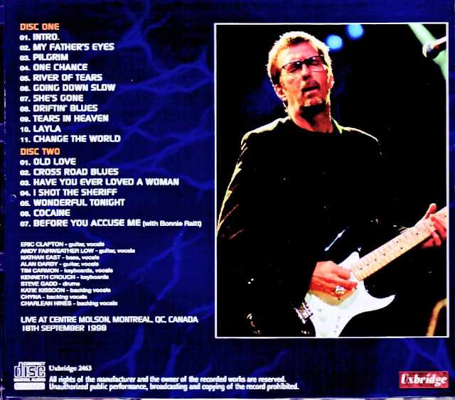 Eric Clapton/Canada 09.18.1998 Complete DAT Master Edition
