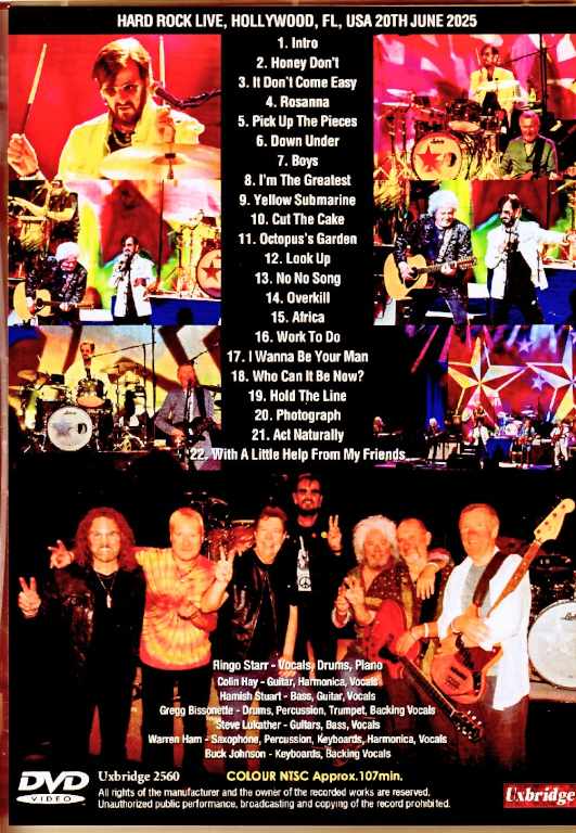 Ringo Starr and His All Starr Band Ringo Starr/FL,USA 06.20.2025 Complete