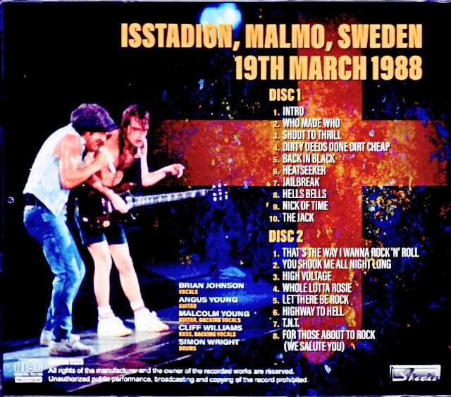 AC/DC/Sweden 03.19.1988 Complete