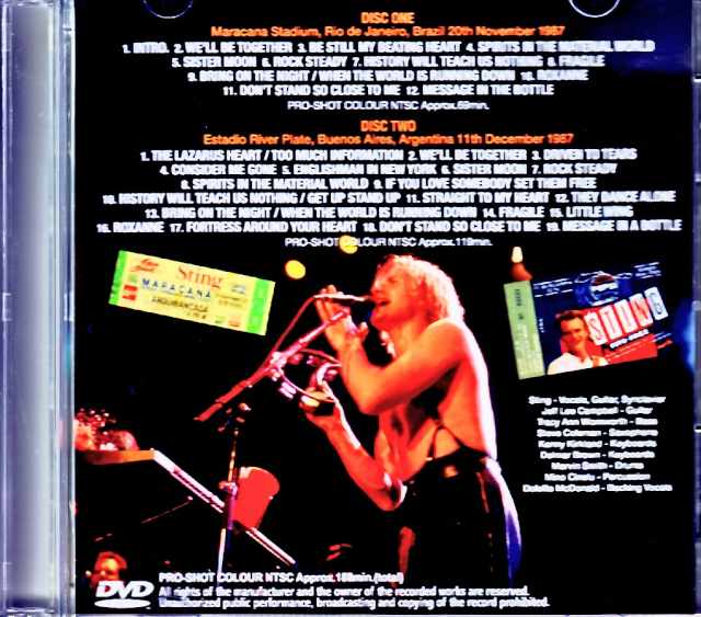 Sting/Argentina 1987 Complete Multi-Cam Edition & more Jewel Version