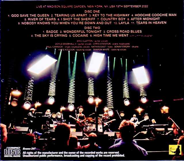 Eric Clapton/NY,USA 09.19.2022 Complete