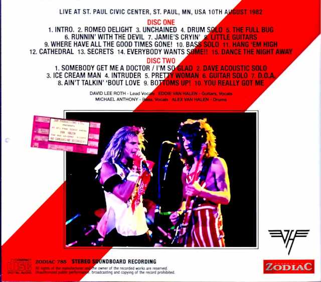 Van Halen / MN, USA 08.10.1982 Complete Soundboard Edition