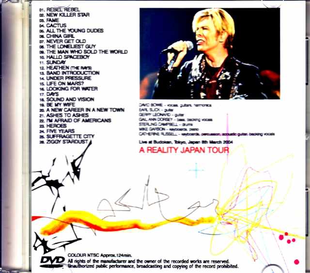 David Bowie/Tokyo,Japan 3.8.2004 Complete Jewel Version