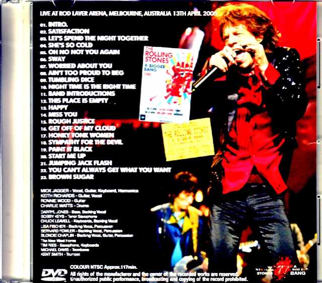 Rolling Stones/Melbourne, Australia 2006 Complete Multi-Cam Edition Jewel Version