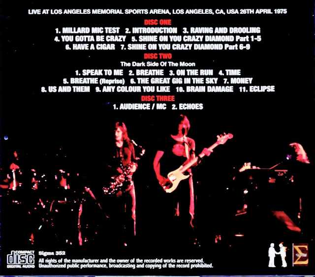 Pink Floyd Pink Floyd/CA,USA 1975 Complete Mike Millard Master 50th Anniversary Edition