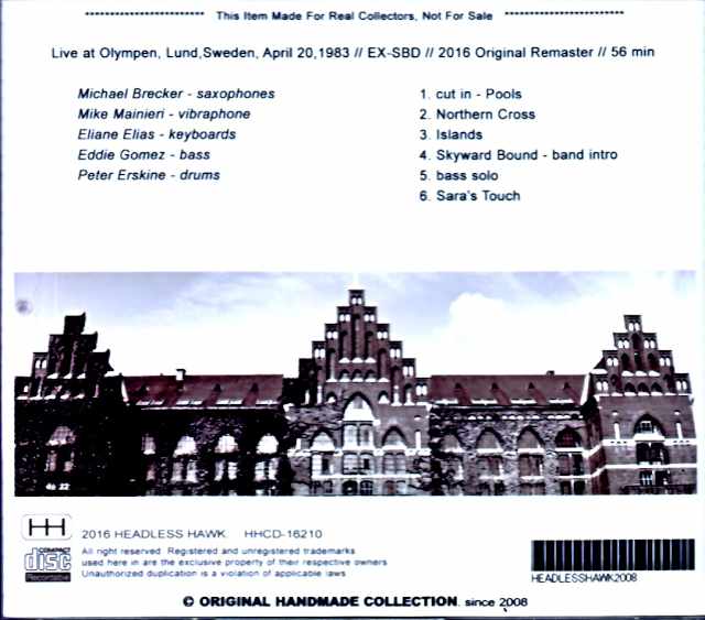 Steps Ahead Michael Brecke Mike Mainieri Steps Ahead Mike Mainieri/Sweden 1983 Soundboard Edition