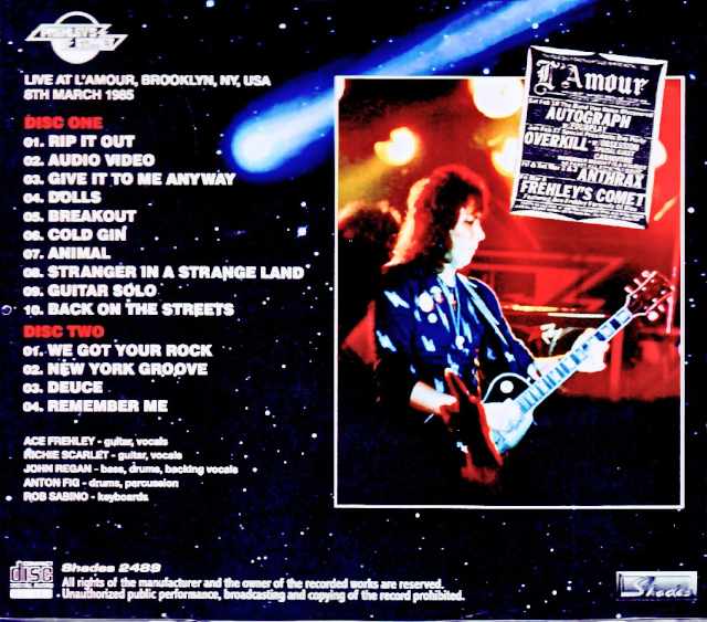 Frehley's Comet Ace Frehley / NY,USA 03.08.1985 Complete