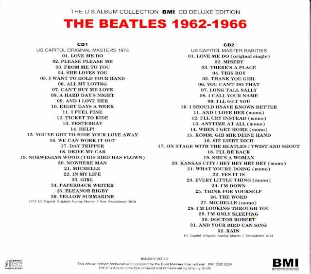 Beatles / Red vinyl 1962-1966 Capitol 1962-1966 Original Masters U.S. Album Collection Deluxe Edition