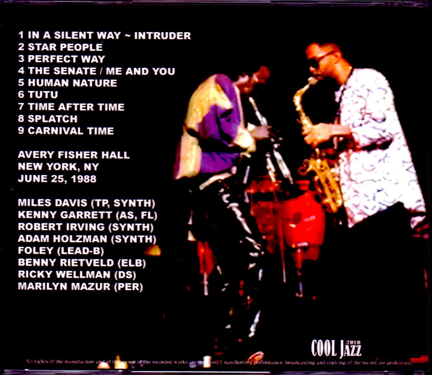 Miles Davis, Kenny Garrett Miles Davis/NY, USA 1988